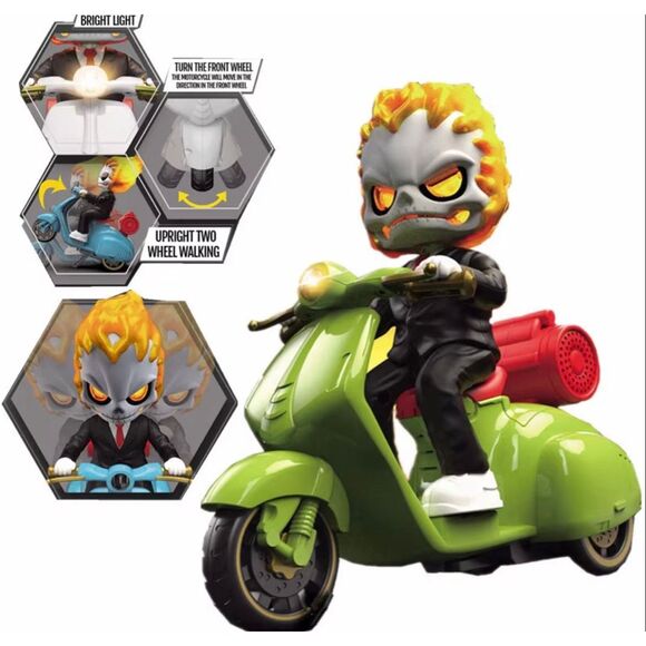 Flame Rider Scooter 360° Stunts Music & Lights RC Motorcycle Toy NEW - Picture 1 of 5